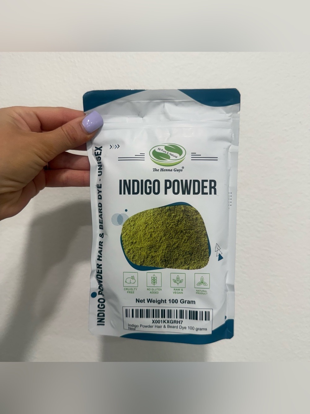The Henna Guys Indigo Powder Vegan Hair & Beard Dye - Unisex 100 Grams
